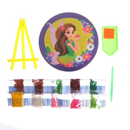 Diamond mosaic for children "Fairy", 18 cm-3