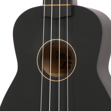 Premium Black Ukulelet Set: Ukulela, Belting, Kapodastra, Czech-2