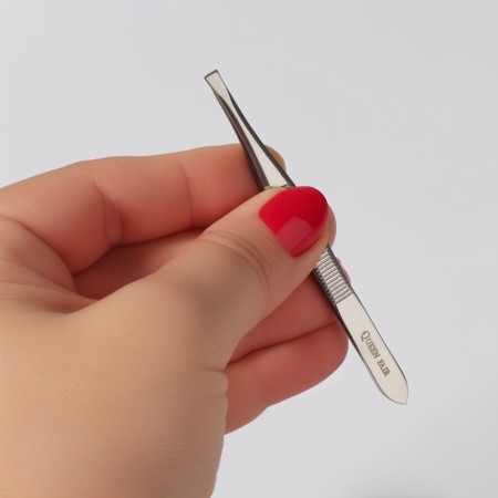 Pinzet "Premium" straight, narrow, 9 cm, on the blister, silver color-9