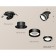A set of a built -in rotary lamp with AMBRELLA LIGHT, Techno, XM8102523, Black Black Sand