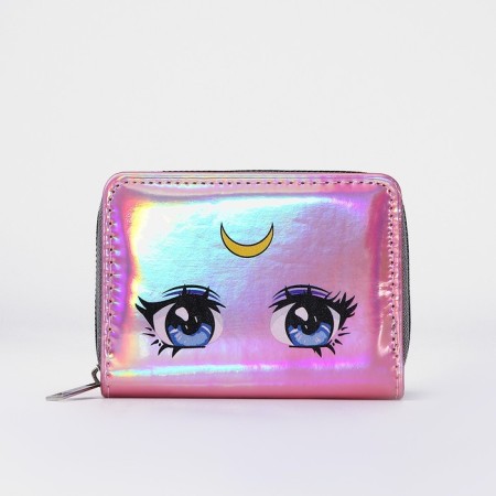 Wallet with a holographic effect "Eyes", 12.5x9x2 cm-3