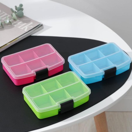 Organizer for storage of the Dolyan, 6 cells, 13.5 × 10 × 3 cm, color mix-2