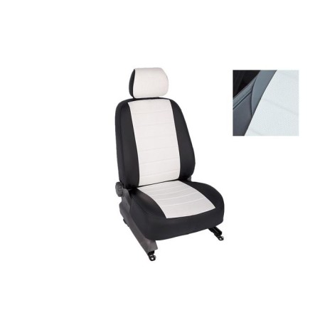 Auto-Cherkhli for Volkswagen Tiguan II, (with tables), 2017-n, gray, eco-leather, set
