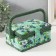 Casket for needlework "Field flowers on green" 18x12x9.5 cm