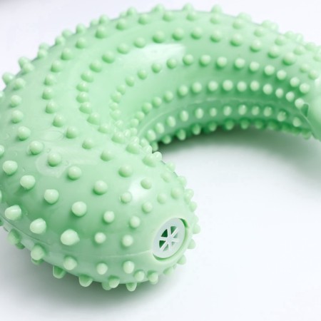 Massage toy for dogs "Shrimp" 9 cm, TPR, mix of flowers-4