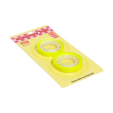 Set 2 pieces, adhesive tape textual (renamed) 75 mm x 10m, green fluorescent-3