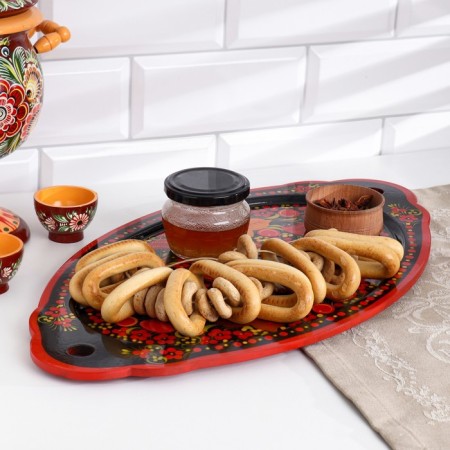 Tray "Kerzhensky", large, Khokhloma-3