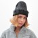 Women's hat minku, dark gray color, rr 56-58