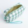 Cosmetic bag with lightning, white/green color
