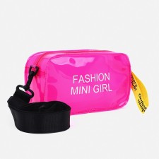 Baby bag on a long belt, pink color