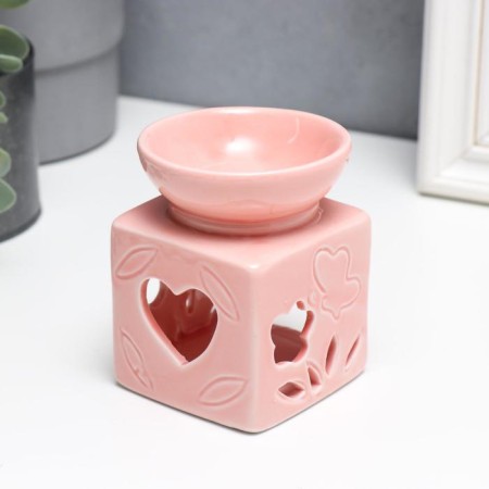 Aroma lamp ceramics "Butterfly at the flower" mix 10x7x7 cm-1