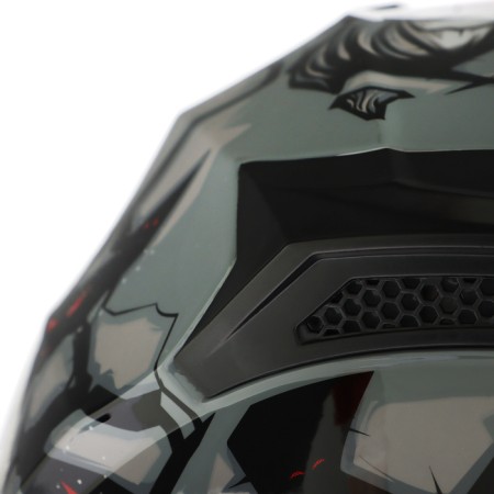 The helmet integral with two visors, size L (59-60), BLD-M67E model, black and gray-13