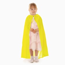 Carnival cloak for children, plush lemon, length 90 cm