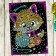 Set for creativity. Application with sequins with an adhesive layer "kitten" 30 × 45 cm