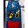Pockets in the kindergarten "Dinosaur", for a children's locker, 83x24 cm, blue