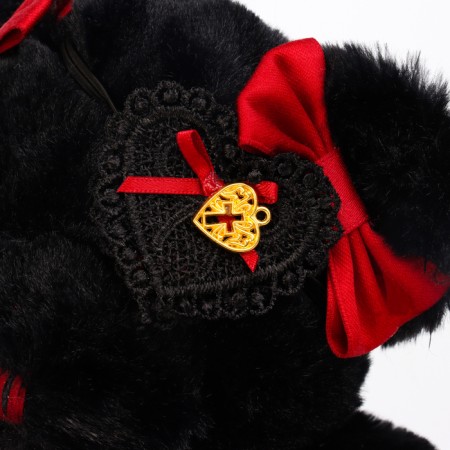 Soft toy "Bear" with a red bow, 31 cm-8
