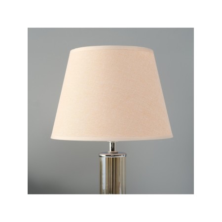 Table lamp "Arabesque" 1x40W E27 chrome/beige 22x22x36cm-3