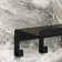 Shelf with hooks "Loft Art", 50 × 11 × 7.5 cm, black color