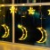 Garland “fringe” 2.7 × 0.9 m with nozzles “month”, ip20, transparent thread, 138 LED, glow warm white, 8 modes, 220 V