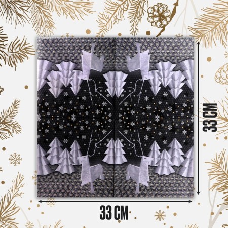 Paper napkins "New Year's Origami", 33x33 cm, set 20 pcs.-1
