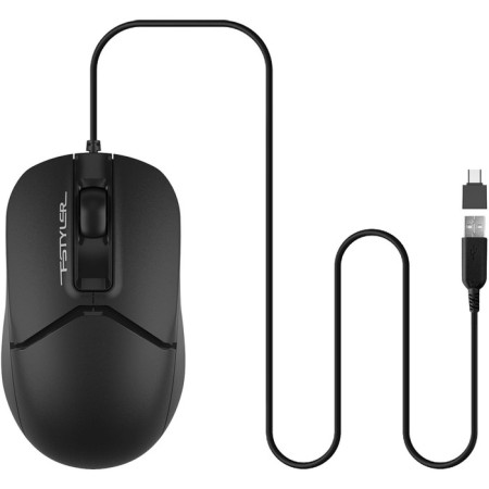 Mouse A4Tech FSTYLER FM12T Black Optical (1200DPI) USB for a laptop (2but)-9