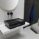 ABBER KRISTALL AT2803onyX sink, invoice, 600x400x150 mm, polyester resin, black