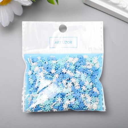 Decor for creativity Plastic "Snowflakes" set 20 g mix-2