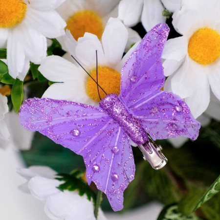 Decor at the clothespin "Butterfly", mix, 6.5 cm-1