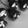 Garland “thread” 5.4 m with nozzles “disco-shara”, IP65, dark thread, 10 LED, glow red/warm white, 220 V
