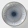 Ceramic dining "Illusion", D = 21 cm, white and gray color