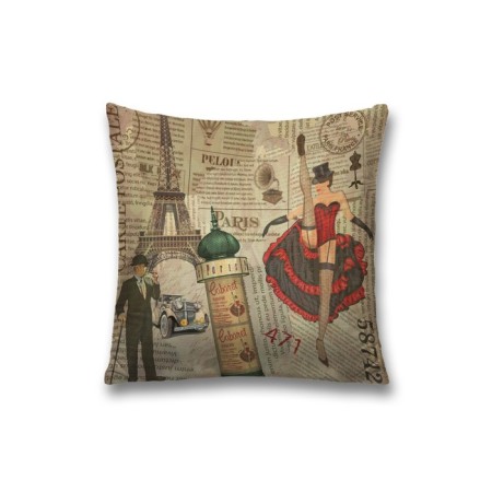 Decorative pillowcase "Kabarea Paris", on a zipper, size 45x45 cm