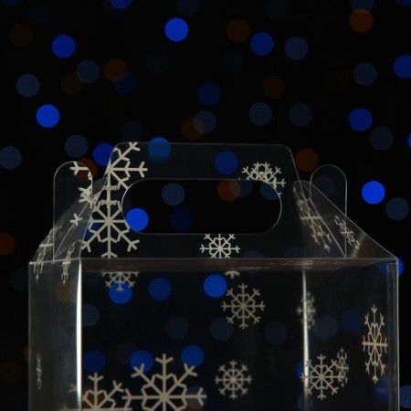 Folding box from PVC 11 x 11 x 11 cm "Festive mood"-2