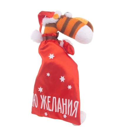 Soft toy "Tiger I fulfill desires", 30 cm, red-3