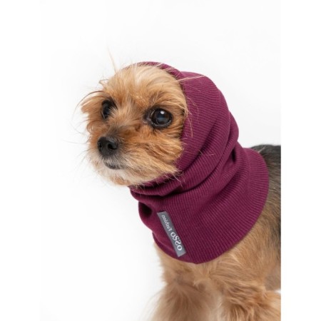 Knitwear Capor for a dog, size S (diameter 24-34 cm, length 23 cm), burgundy-1