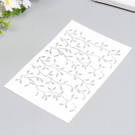 Plastic stencil "leaflets" 24x16 cm-1