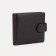 Men's purse on a button, for bills, for cards, for coins, brown color
