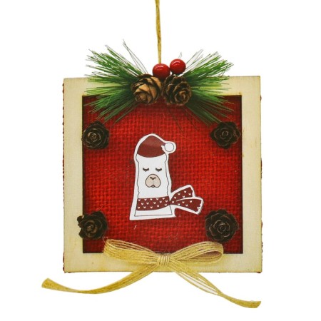 Set for creativity - create the Christmas tree decoration "Lama in the square"