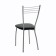 Sylvia chair, silver metallic/black