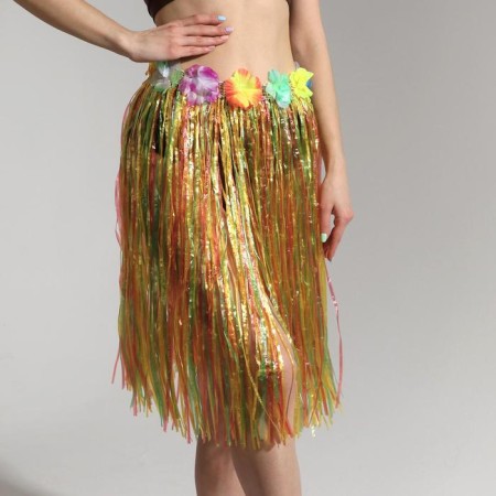 Hawaiian skirt, multi -colored-1