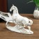 Souvenir ceramics "Arabic horse" White with gold 17.5x6x20.5 cm