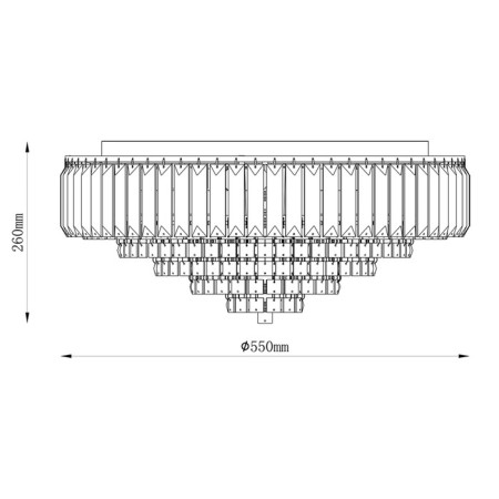 Ceiling light ESCADA, 2112/8P Gold. 8x40W, E14, 550x550x230 mm, color gold-4