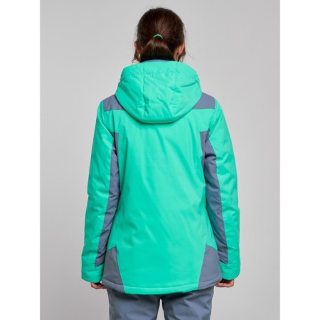 Ski jacket female, size 42, green color-6