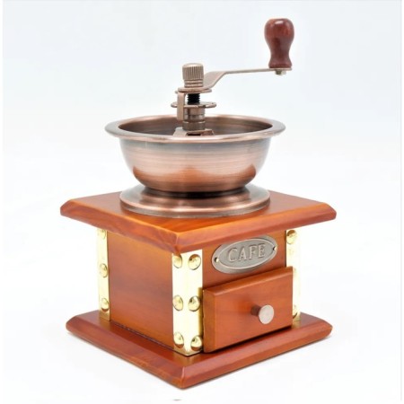 Manual coffee grinder, size 12.5x12.5x18.5 cm, brown color-2