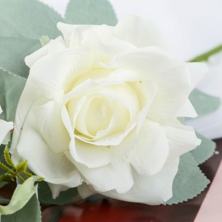 Artificial flowers "Rosa Terition" 12x60 cm, white-1