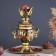 Khokhloma set, oval, 3 objects, samovar 3 l, a teapot 0.7 l, tray