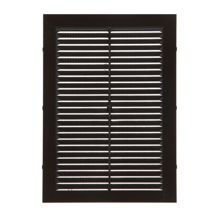 Ventilation grate "Cosmetic" luxury L170kr, 240x170mm, with a grid, inexhaustible, brown