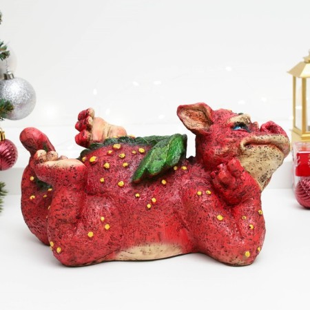 Piggy bank "Dragon Dreamer" Red, 28x17.5x13cm-4