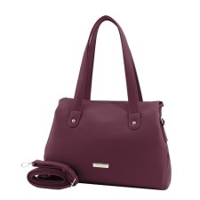 Female bag, artificial leather, purple 35x8x24 cm