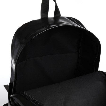 City backpack on a zipper, black color-5