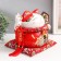Piggy bank Ceramics "Cat Mani-Neko with wealth tablets" red 15x24x20 cm